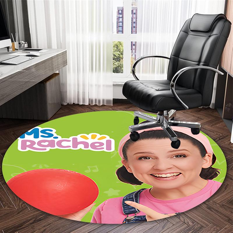 1pc Ms Rachel4 Print Round Carpet Chair Round Carpet Suitable for Bedroom Living Room Home Decorative Carpet