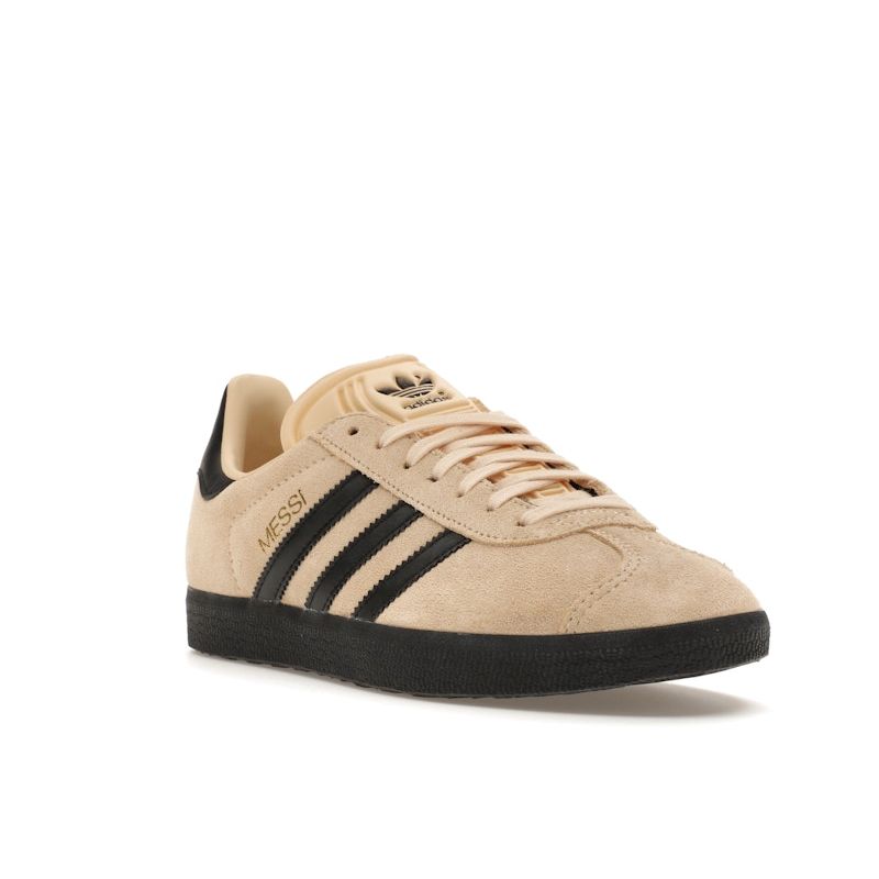 Lionel Messi X Adidas Gazelle Triunfo Dorado Unisex Sneakers Tan Crystal-Sand Core-Black IH8156