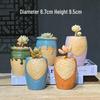 Retro Ceramic Succulent Pot - Large & Small with Creative Handmade Relief Design