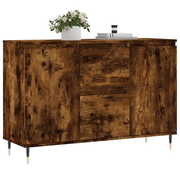 VidaXL Buffet, Sideboard with Legs, Storage Cabinet, Living Room Organizer, Interior, Smoked Oak 827201