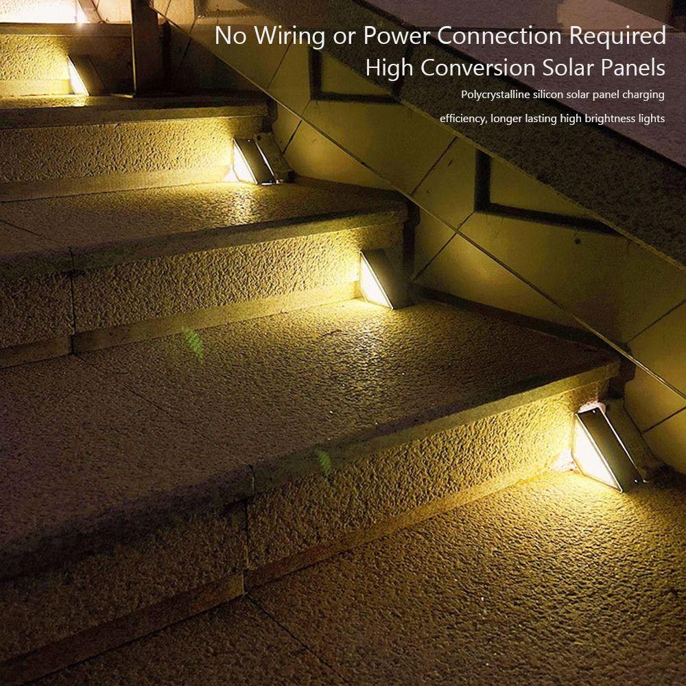 Warm Light Stair Light LED Outdoor Floor Light High Quality Solar Step Lamp Porch Terrace