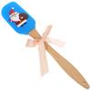 1Pcs Holiday Kitchen Spatula Silicone Butter Scraper Christmas Design Wooden Handle for Baking Mixing Dough Easy Clean