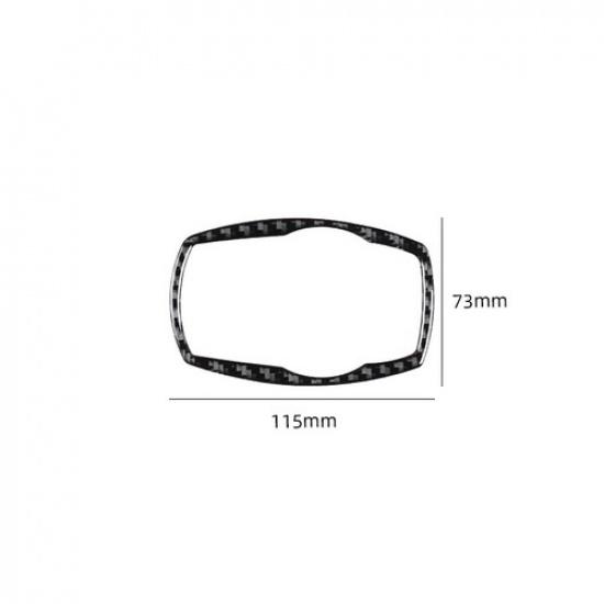 Bright Carbon Fiber Car Center Media Knob Frame Sticker For BMW 6 E64 2004-2010