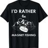 Camiseta I'd Rather Be Magnet Pesca Regalo Vintage Washed Breathable Versatile Fashion Casual Stylish Comfortable Streetwear