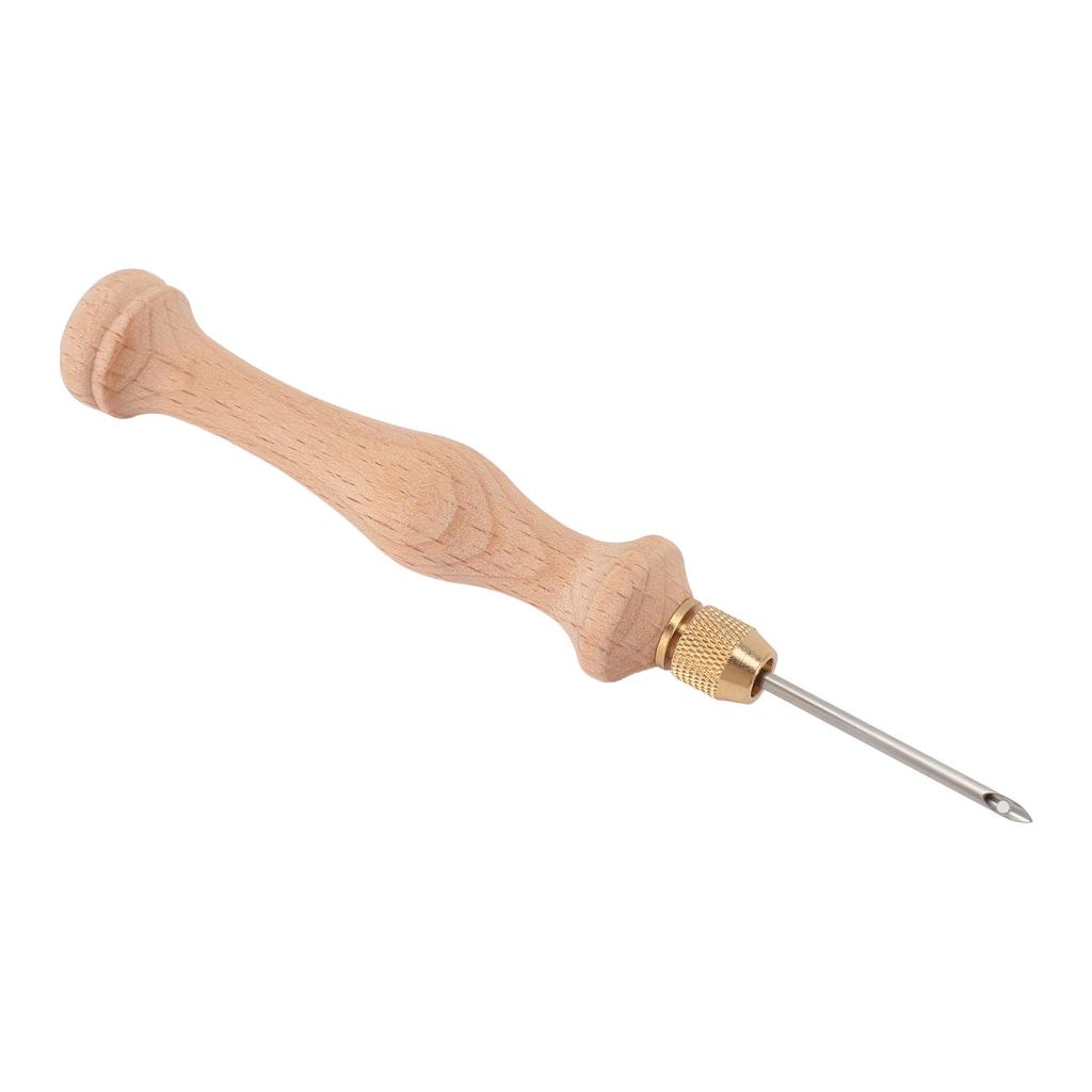 Инструмент для вышивания пуансонной иглой, ручка из массива дерева, регулируемый 5 мм 3,5 мм 2,5 мм 2 мм 1,6 мм, набор игл для вышивания