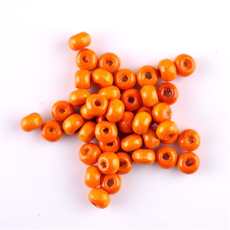 Разноцветные свободные круглые натуральные деревянные бусины для изготовления ювелирных изделий, детские погремушки, соска, фурнитура из бисера