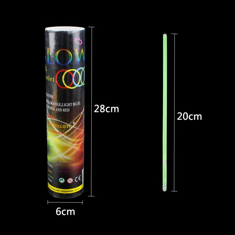 100 шт. флуоресцентный свет, светящиеся палочки для вечеринок, браслеты, ожерелья, неоновые светящиеся палочки для свадебной вечеринки, яркие красочные светящиеся палочки