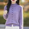 Весенний новый стиль, кардиган крупной вязки свободного кроя со стойкой, модный и стильный для женщин