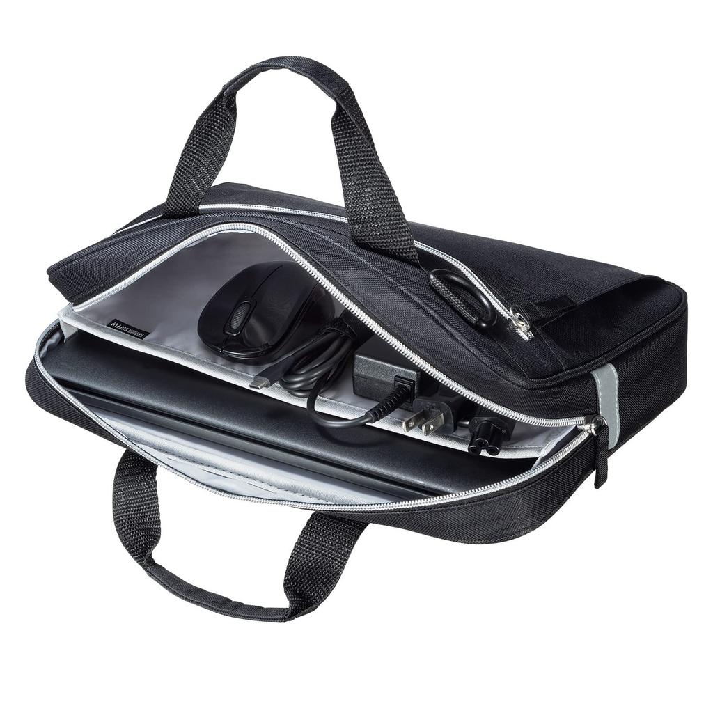 SANWA SUPPLY Внутренняя сумка для ПК с ручкой BAG-SCL11BKN (11,6-дюймовый Широкий, Черный)