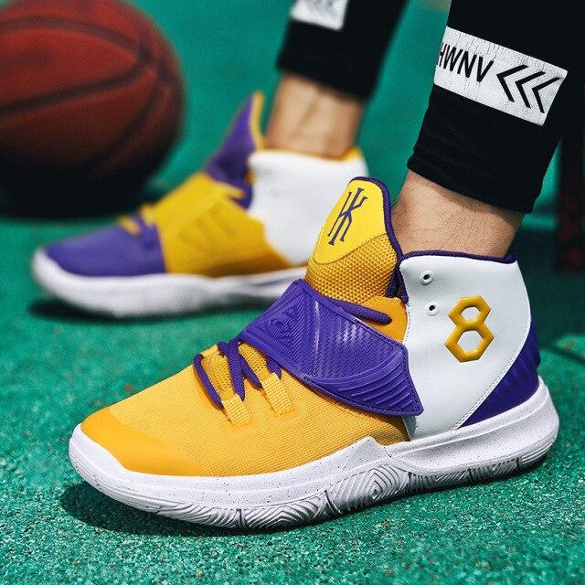 Настоящие боевые баскетбольные кроссовки, мужские высокие дышащие кроссовки для пар с уткой-мандаринкой, повседневные летающие кроссовки из тканой сетки