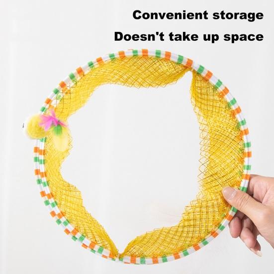 Cat Tunnel Toy Foldable Interactive Self Play Cat Hunting Spiral Tunnel Toy with Plush And Feather Toys for Indoor Cats