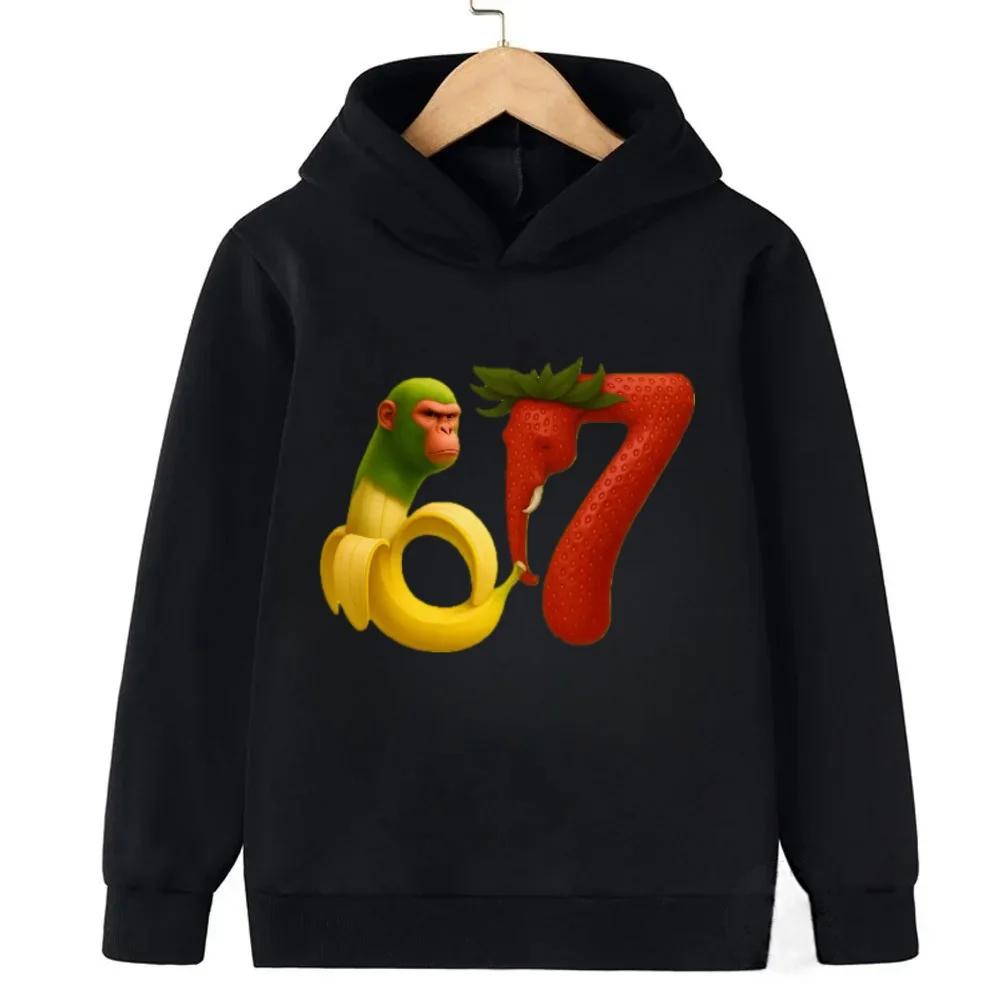 Spring Autumn 67 Six Seven Crazy Men's Hoodie Casual Fashion Fun Hooded Sweatshirt Pullover Women Clothing Top