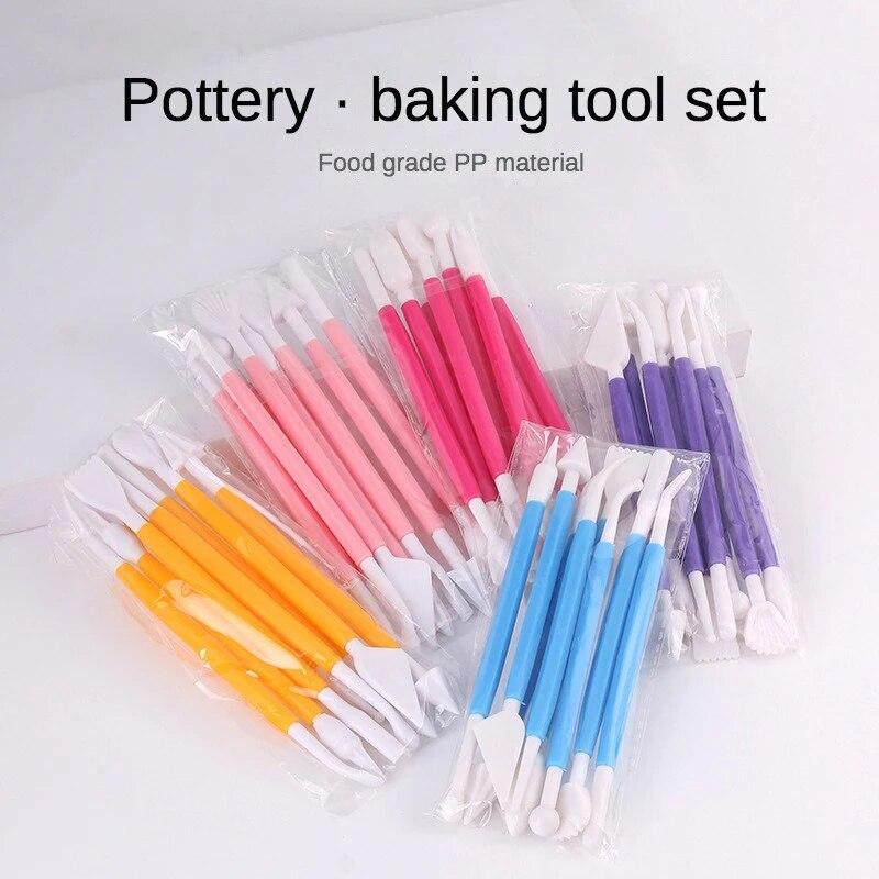 8-piece Set of Clay Sculpture Tools Clay Clay Colored Clay Soft Clay Ceramic Art Plastic Cake Baking and Embossing Scraper