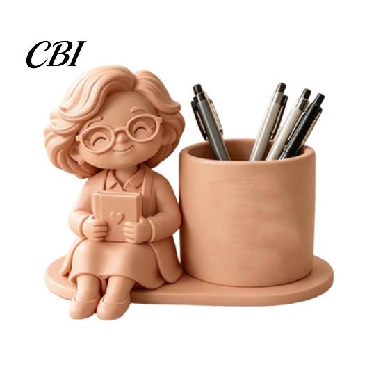 Colorful Pen Cup 3D Printed Holder, Creative Desktop Organizer for Pencils Gel Pens Storage Container Makeup Brushes, Office And Study Use Non-toxic