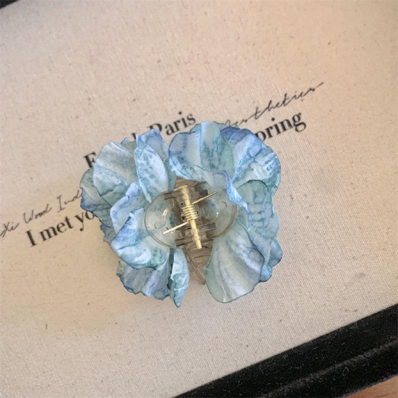 Тканевый цветок розы заколка-краб для волос для женщин девушки зажим для волос пластиковый зажим для хвостика летний головной убор аксессуары для волос