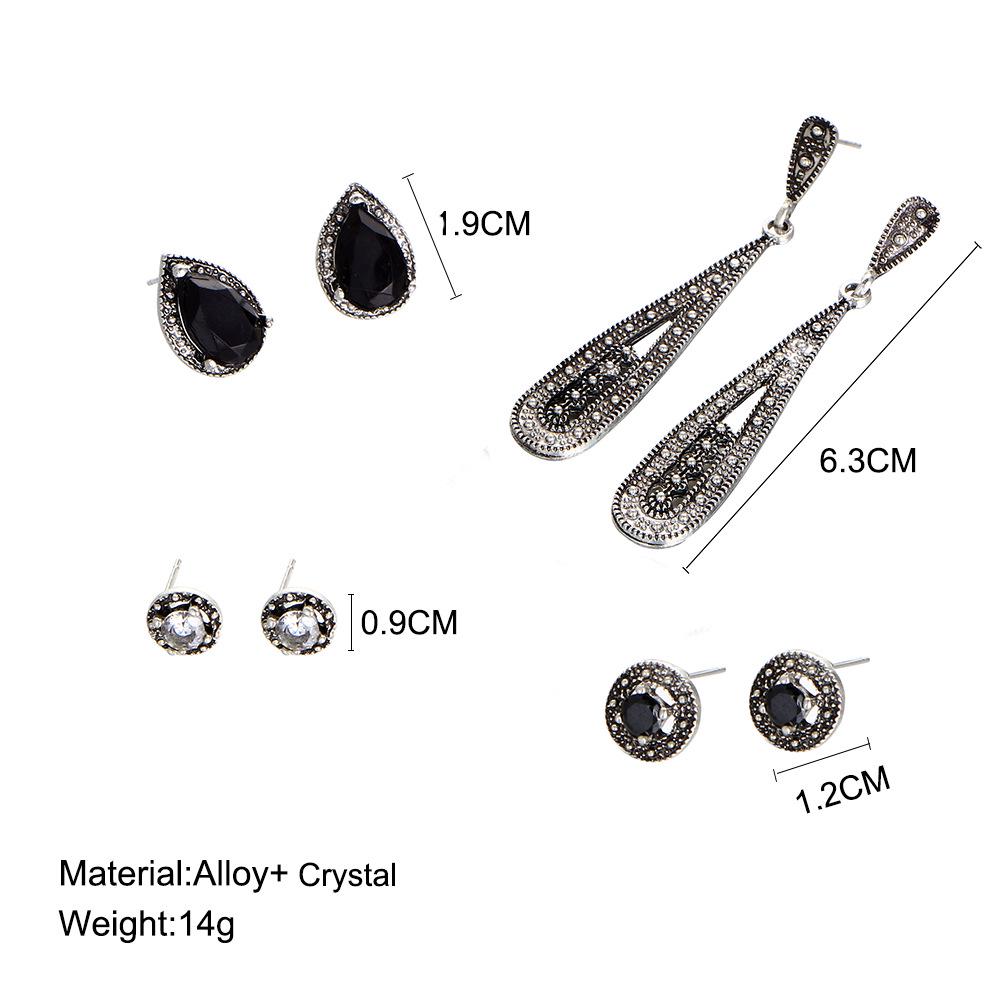 4 Pair Retro Bohemia Style Long Earring Set Modern All-match Eardrop Ornament