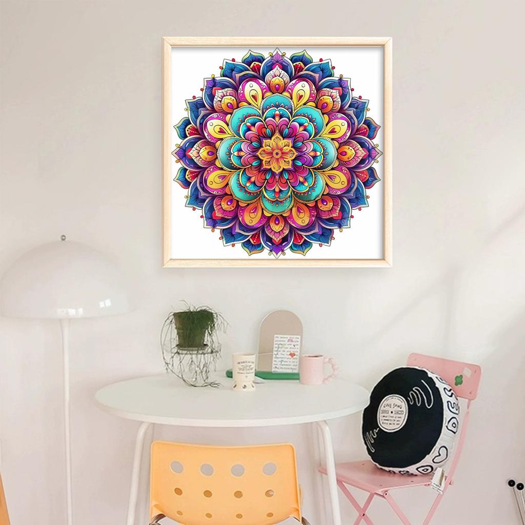 Мандала Полный 11CT DIY Набор для вышивания с нанесенным рисунком 40x40 см Печатные наборы для вышивки крестом для начинающих взрослых Домашний декор
