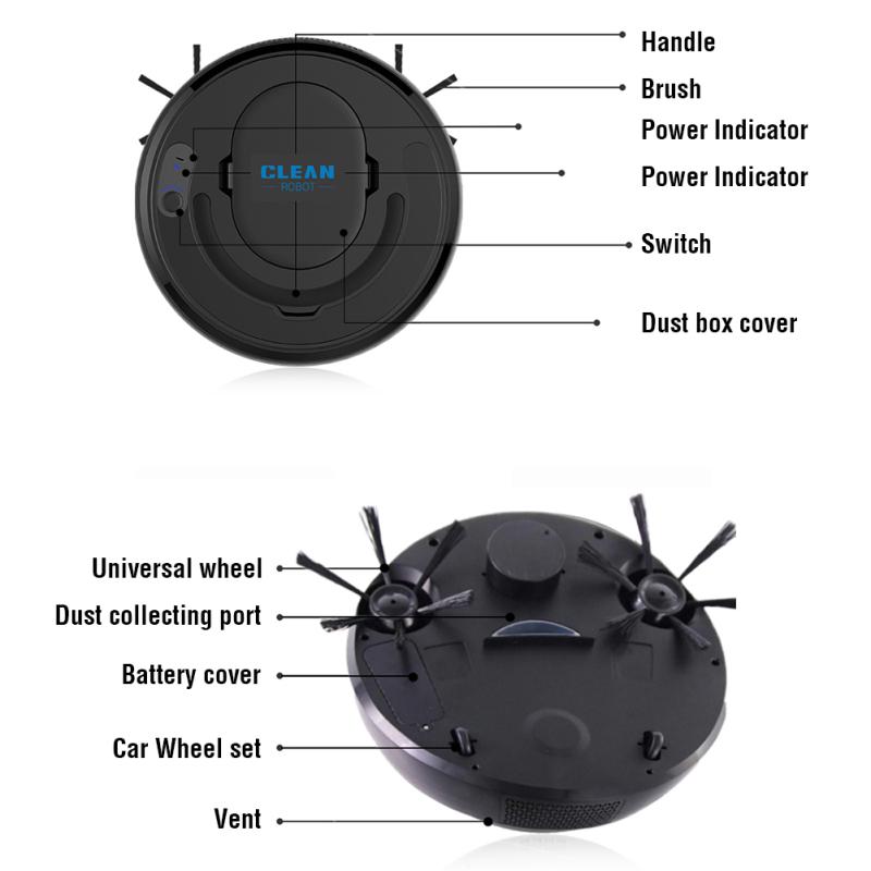 Подметальный пылесос Умный робот-пылесос 3-в-1 Автоматическая перезаряжаемая умная машина для очистки пола