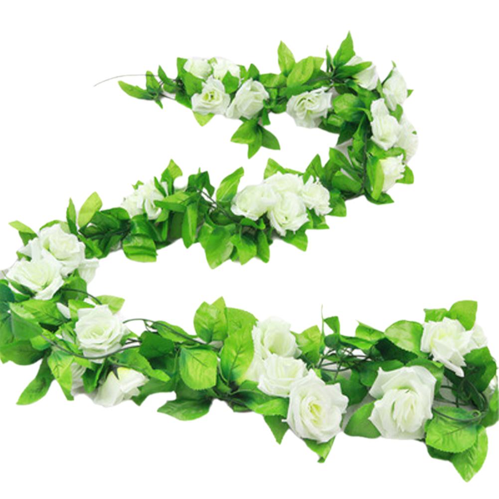 6 Color Artificial Flower Vine 2 3M Length 9 Silk Flowers Wedding Home Decor for Arch Wall Chair Back TV Cabinet Foyer Decor