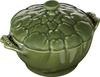 Staub Cocotte 13cm Ceramic Heat Resistant Pottery Microwave Safe Japanese Ceramic Artichoke Cocotte "Artichoke Basil" [Authorized Product] 40500-326