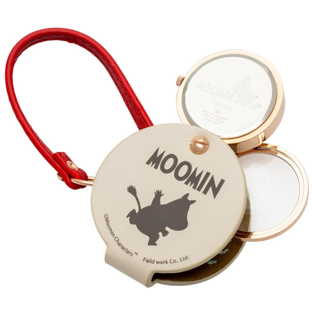 Карманные часы Field Work Analog Loupe с ремешком и вышитым изображением Муми-тролля, наручные часы Little My White [Field Work] женские 1,5x MOM015-1