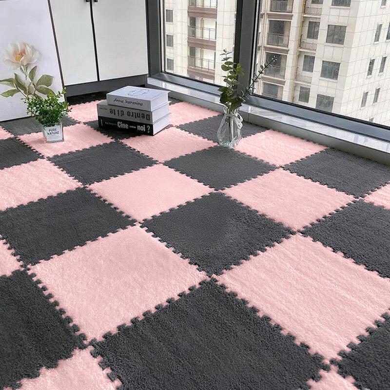 24 шт. Сплошной взаимозацепляющийся коврик из пены - нескользящий EVA коврик для пола в спальне, декоративный ковер для гостиной