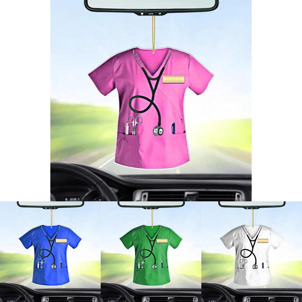 Очаровательный дизайн медсестры Акриловое подвесное украшение для автомобиля Брелок Рождественский подарок