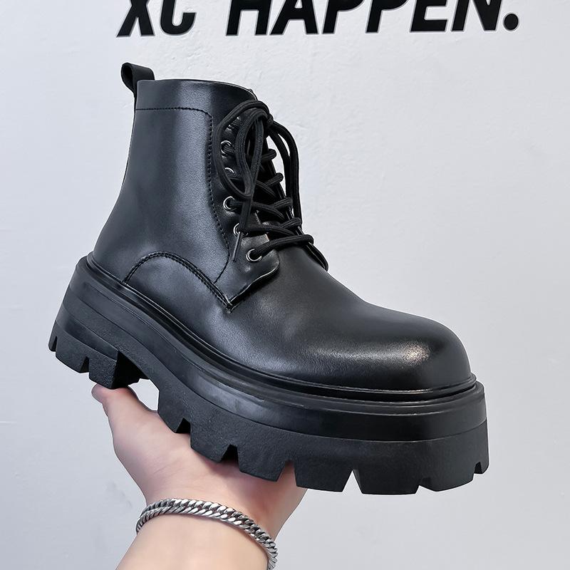 Ботинки Martin мужские, новые осенне-зимние бархатные кожаные ботинки в британском стиле с завышенной средней высотой голенища 70066-A