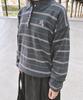 Damiswi Готический свитер с полосатым воротником с логотипом D_Угольный
