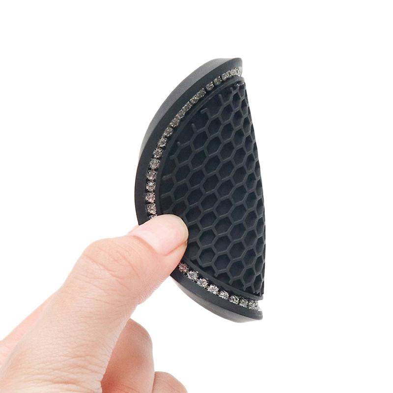 Car Non-slip Water Cup Pad Diamond Rhinestone Bling Decoration Auto Interior Cup Bottle Anti-skid Rubber Mat Car Accessories
