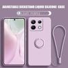 Soft Liquid Silicone Case for Xiaomi Redmi Note 13 Pro 5g Ring Holder Phone Shell Redmi Note13 Pro Poco X6 Cover Protect Fundas