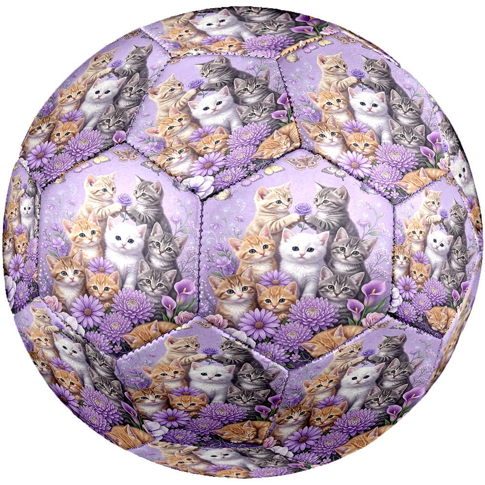 1pc Kittens Butterflies Theme Soccer Ball Football, Size 5, Lightweight PVC, Outdoor Training Soccer Ball,Gift c6566