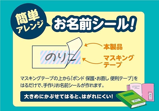 Konishi Bond Защитный ремонт 25 мм x 2 для Имя Фото Ремонт Дождь Имя Ремонт Игрушки Детская Бумага Аварийный Водо- и Термостойкий #05868 &