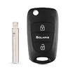 KEYYOU New Remote Key Shell For Hyundai I20 I30 IX35 I35 Accent Kia Picanto Sportage K5 3 Buttons Flip Folding Remote Key Case