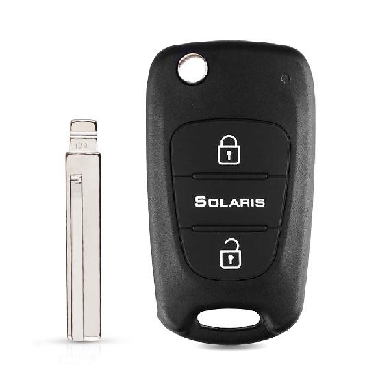 KEYYOU New Remote Key Shell For Hyundai I20 I30 IX35 I35 Accent Kia Picanto Sportage K5 3 Buttons Flip Folding Remote Key Case