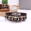 Fashion Pu Leather Bracelet Jewelry Vintage Style For Men Women MIT