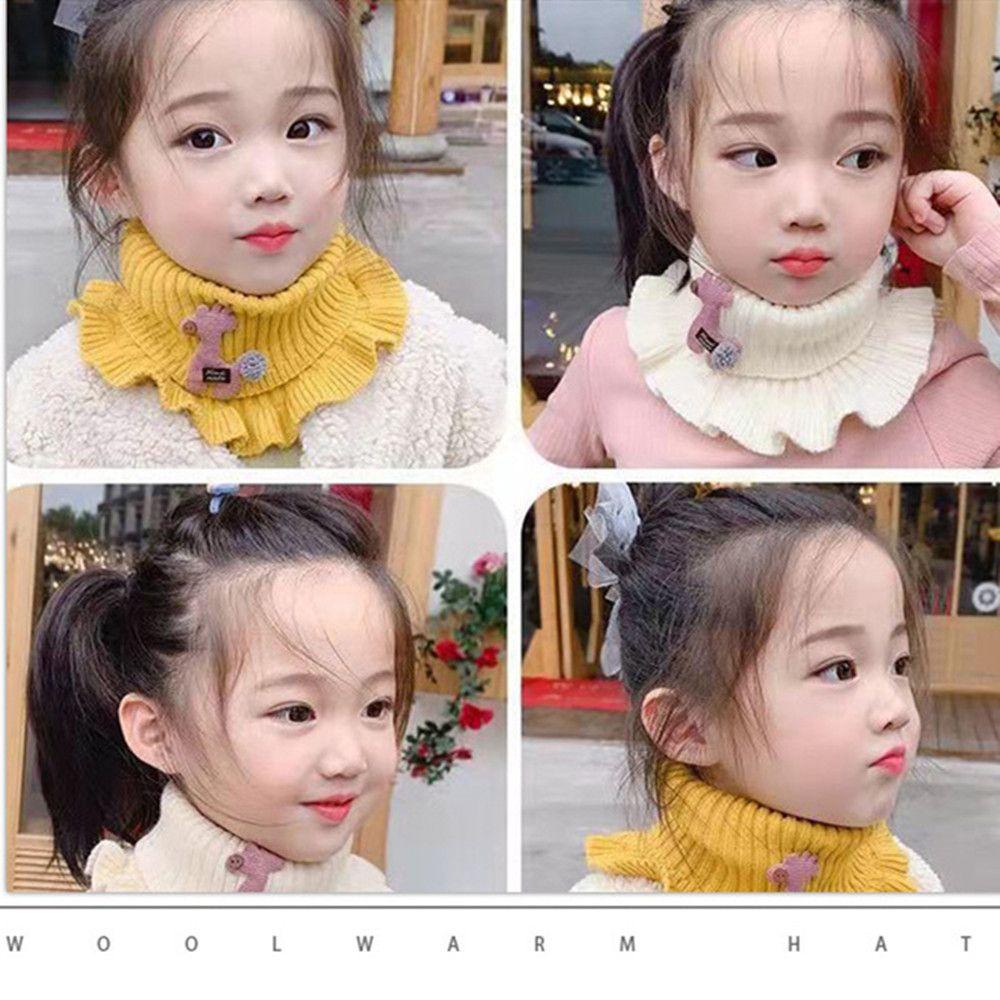 Soft Bib Knitted Cartoon Scarf Baby Shawl Collar