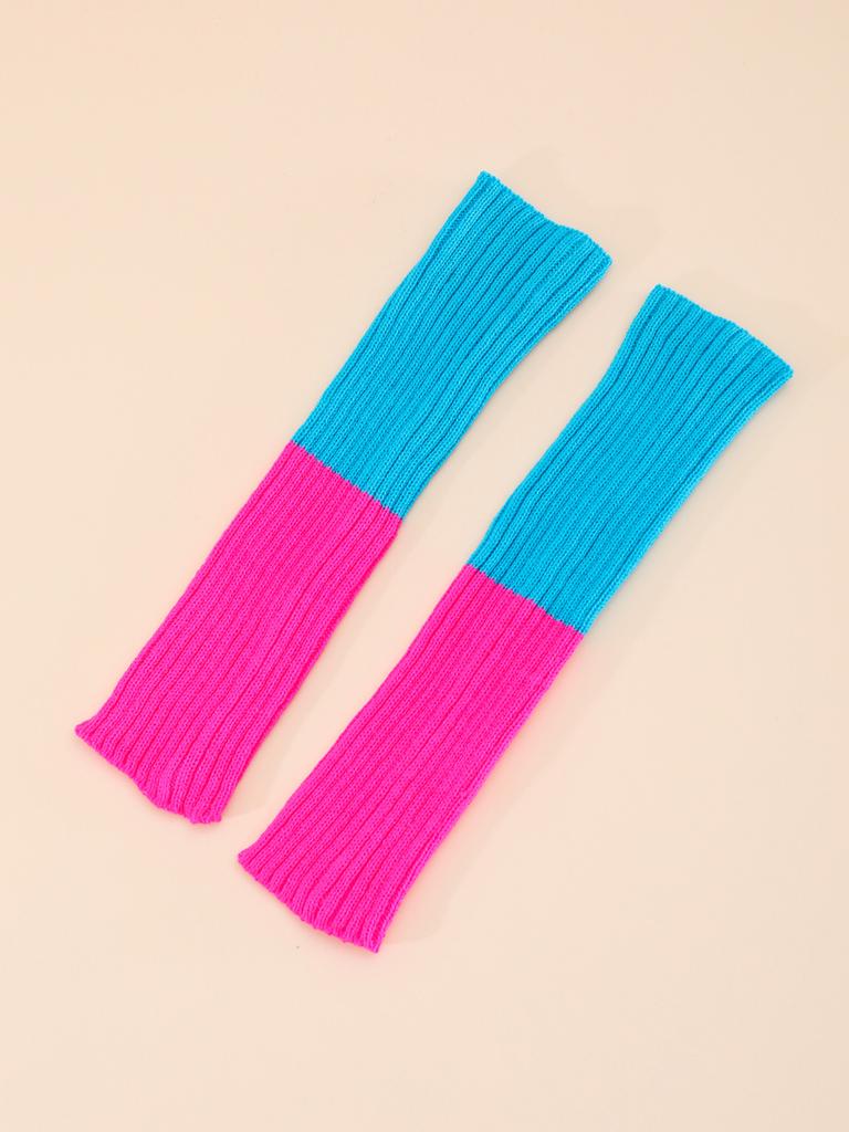 Sweet Woolen Knitted Socks Set Fluorescent Women's Leg Set Dressing Accessories Autumn/Winter Party Colored Socks Set