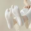 Solid Color Invisible Tabi Socks Cotton Non-slip Two Toe Socks Separate Toe Boat Socks  Sports