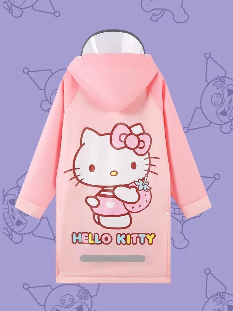 Sanrio Melody Girl Mid Length Long Length Kids Raincoat