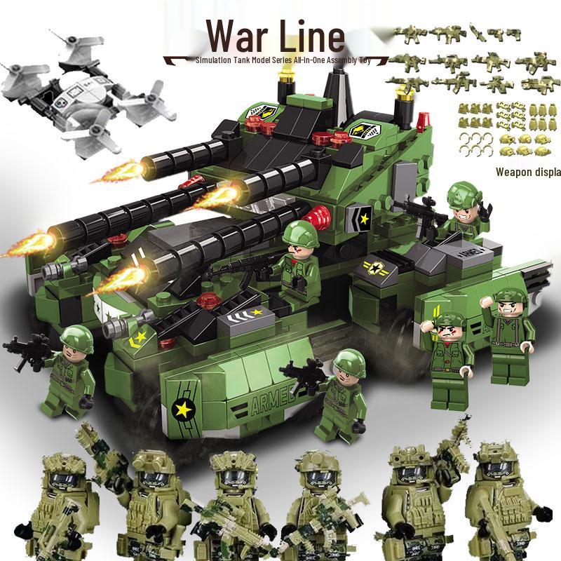 Совместимые военные бронеавтомобили SWAT - Развивающая сборная игрушка для мальчиков