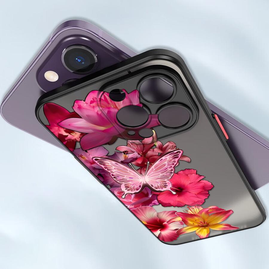 Чехол Задняя крышка для телефона Funda для iPhone 17 Pro Max 7 8 SE 14 XS XR 15 11 12 Air 16 Plus 13 Mini Мультяшный Цветочный Арт