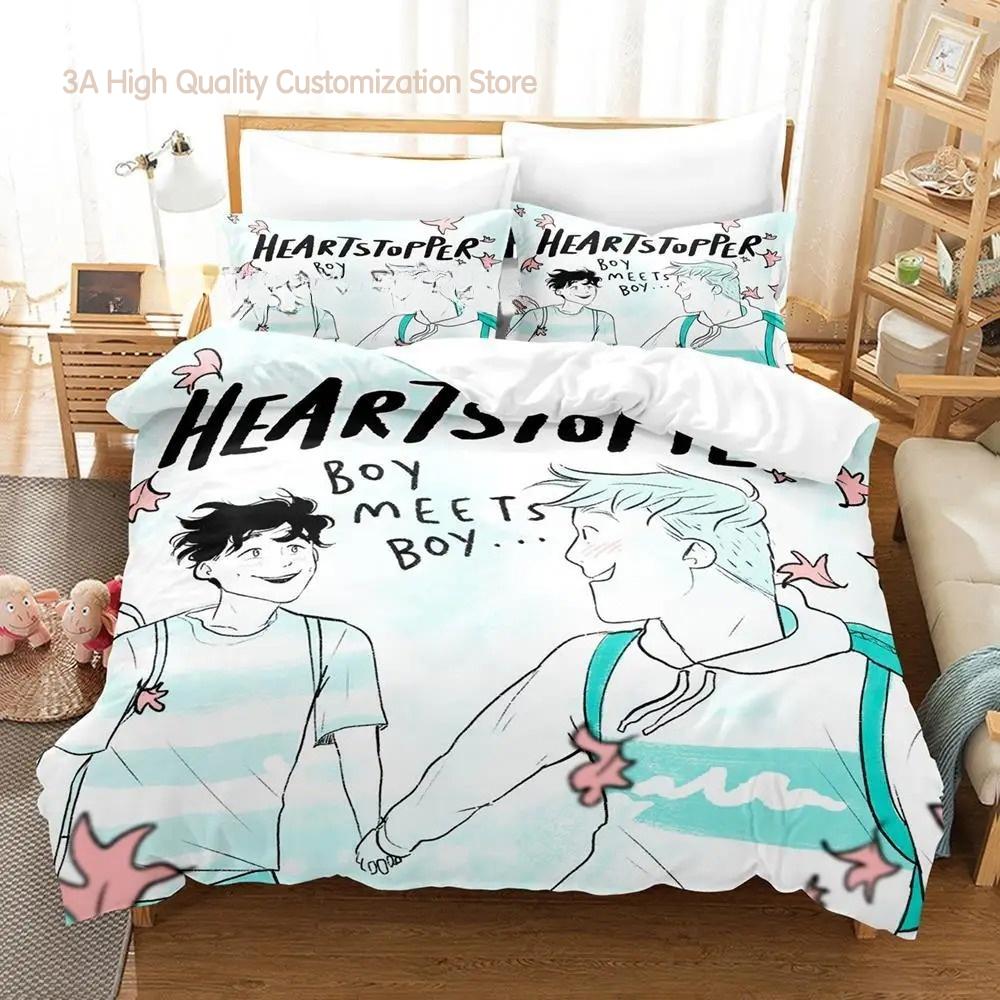 Новый комплект постельного белья Heartstopper Односпальный Twin Full Queen King Размер Комплект для кровати Взрослые Мальчики Спальня Комплекты пододеяльников 3D летнее покрывало для кровати