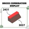 Нетоксичный 185 шт. 2431 1x4 Строительный блок Moc Крупные детали Совместимый с Кирпичиками Подходит для DIY Детские подарки Образовательные игрушки Коробка