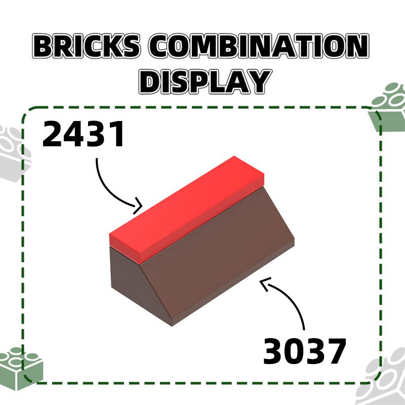 Нетоксичный 185 шт. 2431 1x4 Строительный блок Moc Крупные детали Совместимый с Кирпичиками Подходит для DIY Детские подарки Образовательные игрушки Коробка