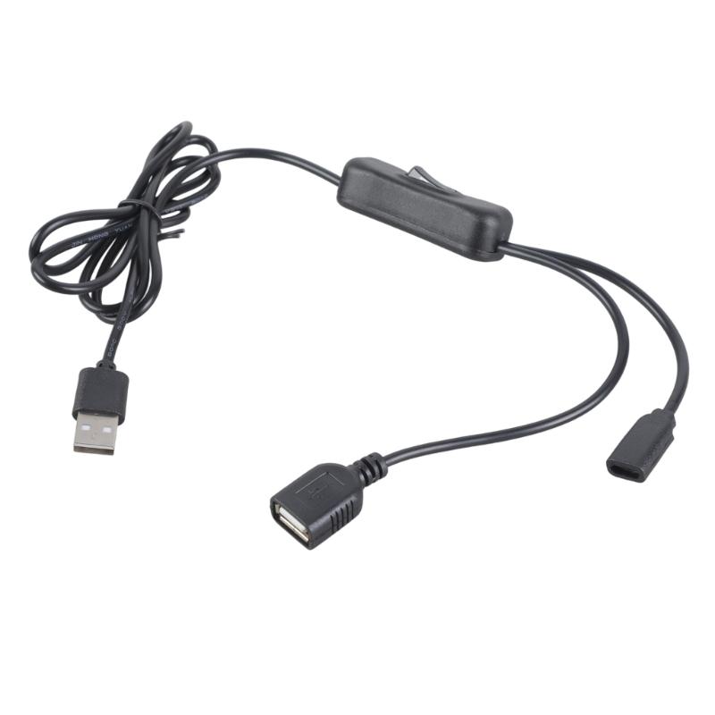 Кабель-удлинитель для зарядки через порт USB и Type C с для телефонов, планшетов, фонарей, динамиков
