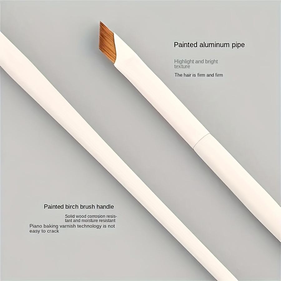 Набор из 1 предмета: фарфорово-белый карандаш для подводки глаз с точным углом и кисть для бровей - нейлоновая кисть, без отдушки