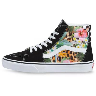 Sk8-Hi тропические животные Check черные женские кроссовки True-White VN0A4U3C2FB