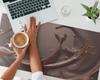 Vinyl Anti-Slip Gaming Desk Mat Chocolate Wave 100x50 cm