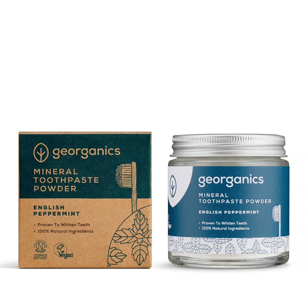 Georganics Natural Toothpaste Powder English Peppermint 60ml